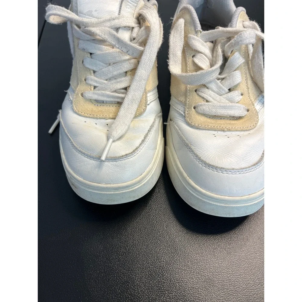 Vionic Karmelle White Beige Leather Suede Lace Up‎ Sneakers Women's Size 9